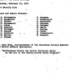 Minutes, 1971-02-10. Commun...