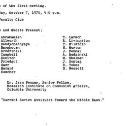 Minutes, 1970-10-07. Commun...