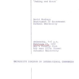 Minutes, 1967-02-15. Commun...