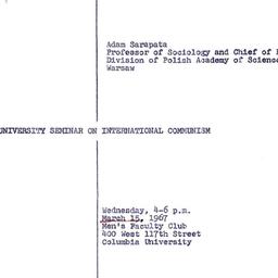 Minutes, 1967-03-15. Commun...