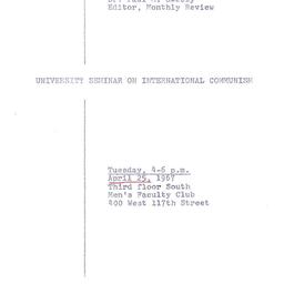 Minutes, 1967-04-25. Commun...