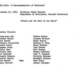 Minutes, 1971-11-10. Commun...