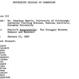 Minutes, 1980-01-23. Commun...