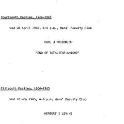 Announcements, 1965-04-28. ...