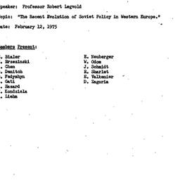Minutes, 1975-02-12. Commun...