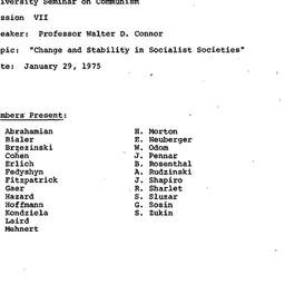Minutes, 1975-01-29. Commun...