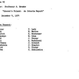 Minutes, 1974-12-04. Commun...