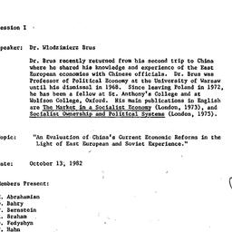 Minutes, 1982-10-13. Commun...