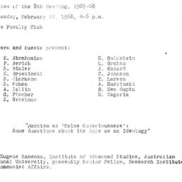 Minutes, 1968-02-14. Commun...