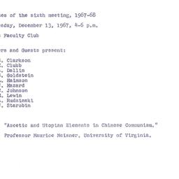 Minutes, 1967-12-13. Commun...