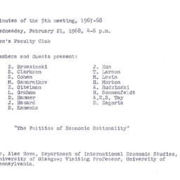 Minutes, 1968-02-21. Commun...