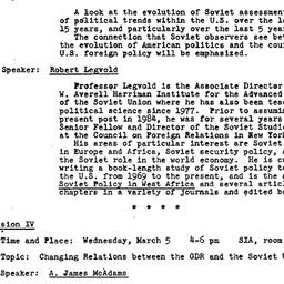 Announcements, 1986-01-10. ...