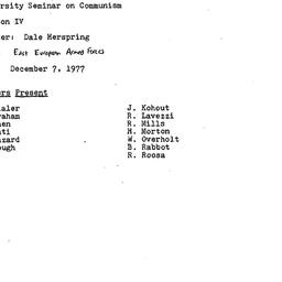 Minutes, 1977-12-07. Commun...