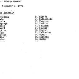 Minutes, 1977-11-09. Commun...