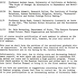 Announcements, 1977-09-29. ...