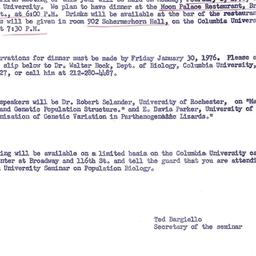 Announcements, 1976-02-02. ...