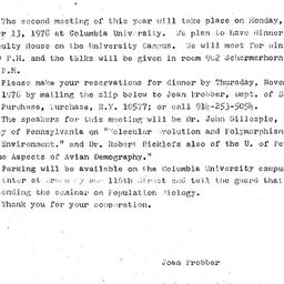 Announcements, 1978-11-13. ...