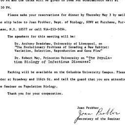 Announcements, 1979-05-07. ...