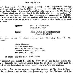 Announcements, 1991-05-06. ...