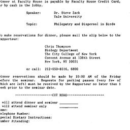 Announcements, 1991-04-01. ...