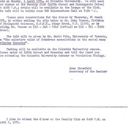 Announcements, 1974-04-01. ...