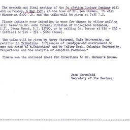 Announcements, 1974-05-06. ...