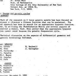 Minutes, 1981-10-05. Popula...