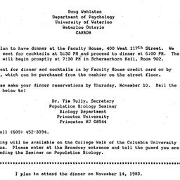 Announcements, 1983-11-14. ...