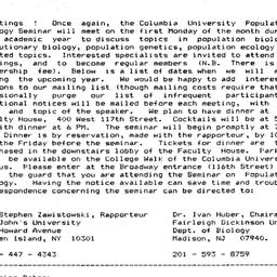Correspondence, Population ...