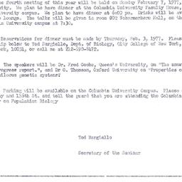 Announcements, 1977-02-07. ...
