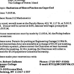 Announcements, 1994-11-14. ...