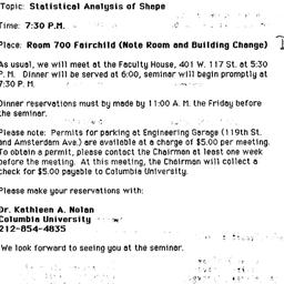Announcements, 1995-03-06. ...