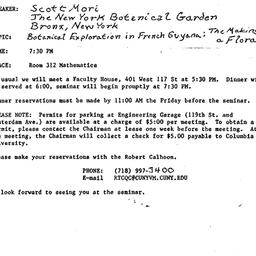 Announcements, 1994-12-05. ...