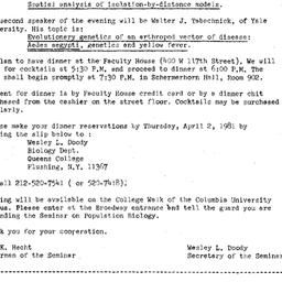 Announcements, 1981-04-06. ...