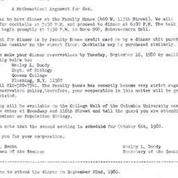 Announcements, 1980-09-22. ...