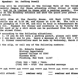 Announcements, 1989-04-03. ...