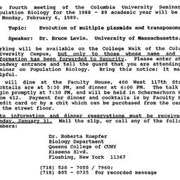 Announcements, 1989-02-06. ...