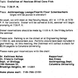 Announcements, 1995-10-09. ...