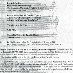 Announcements, 1998-05-05. ...
