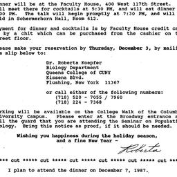 Announcements, 1987-12-07. ...