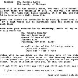 Announcements, 1988-04-04. ...