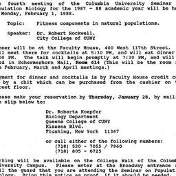 Announcements, 1988-02-01. ...