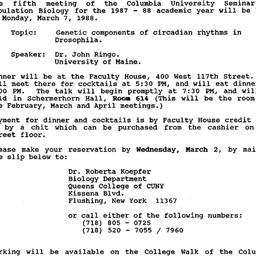 Announcements, 1988-03-07. ...