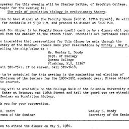 Announcements, 1980-05-05. ...