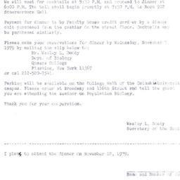 Announcements, 1979-11-12. ...