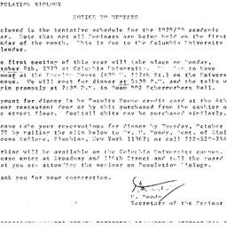 Announcements, 1979-10-08. ...