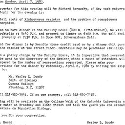 Announcements, 1980-04-07. ...