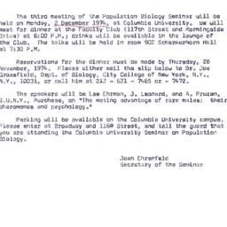 Announcements, 1974-12-02. ...