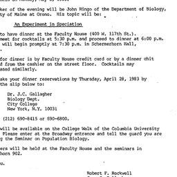 Announcements, 1983-05-02. ...