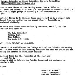 Announcements, 1983-03-07. ...